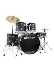 KÖHNER CD-01 BK Siyah Akustik Bateri Seti