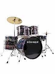KÖHNER CD-01 BW Siyah Desenli Akustik Bateri Seti