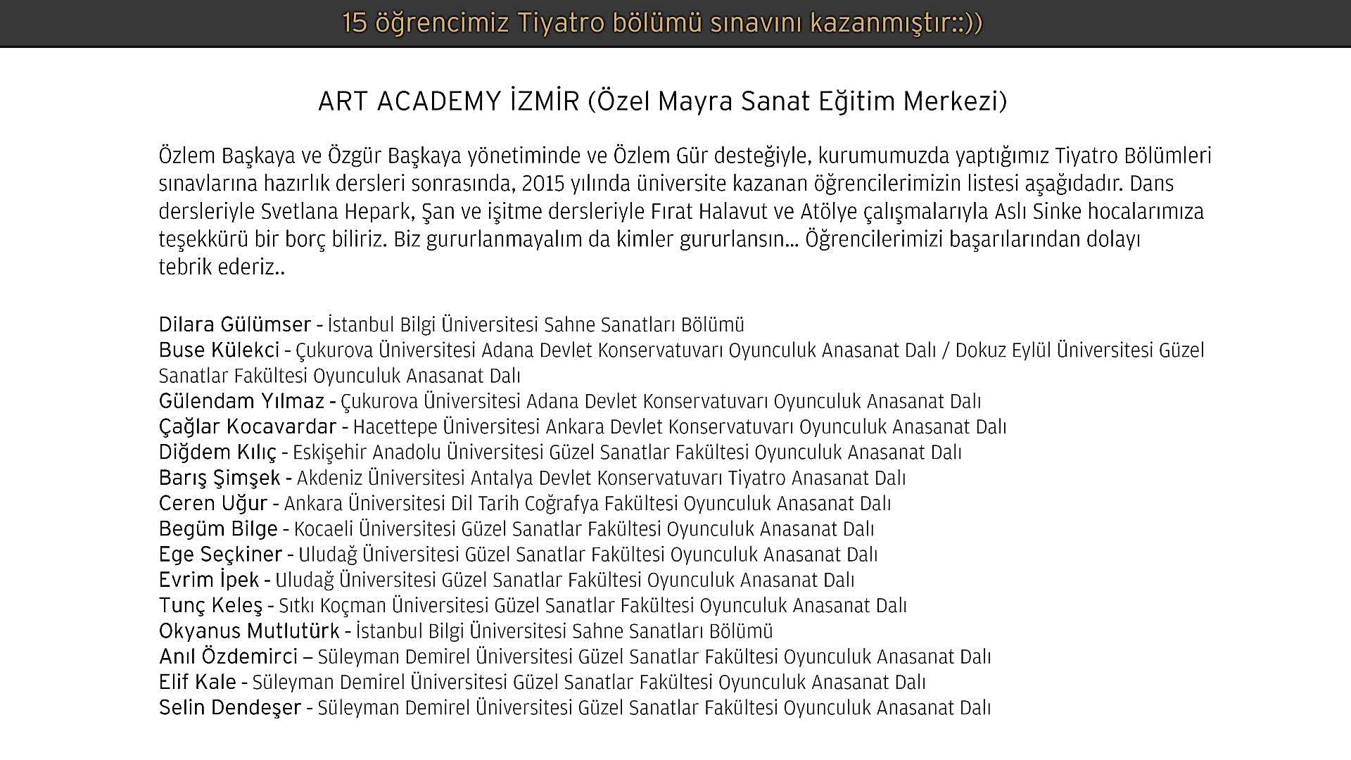 Özel Yetenek Sınavı